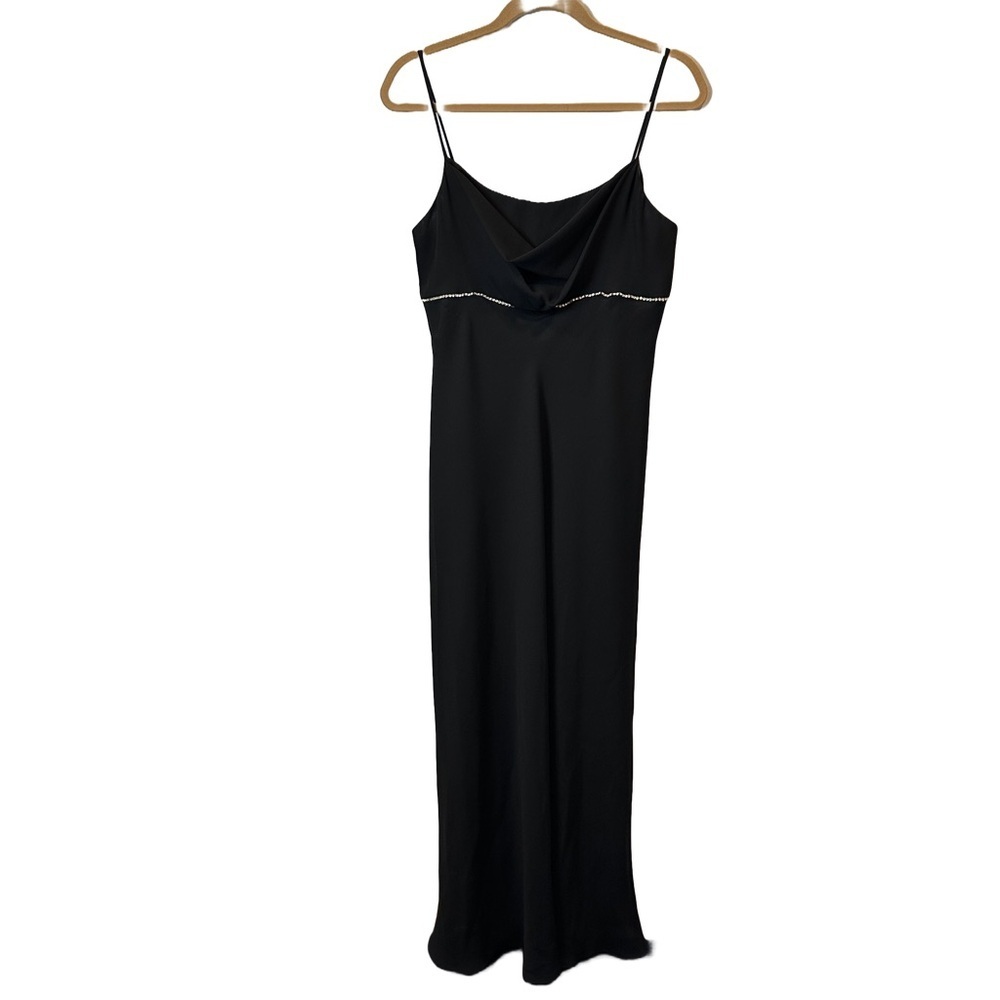 Vintage Onyx Nite Y2K Empire Waist Formal Gown‎ Rhinestones, Drape Neckline 10